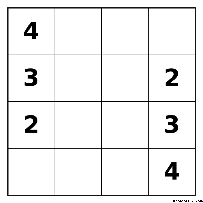 Zor Mini Sudoku (4x4), Kitap 9 - 8