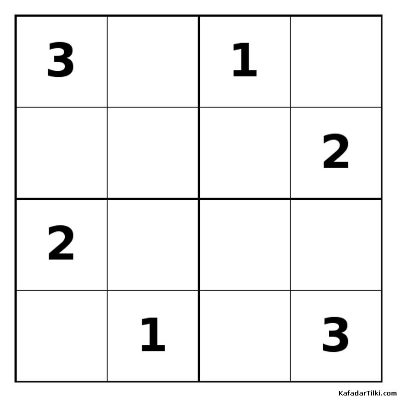 Zor Mini Sudoku (4x4), Kitap 9 - 9